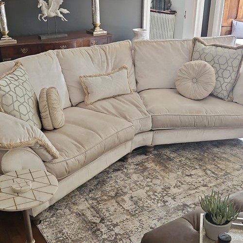 Duresta champagne curved sofa - duresta,